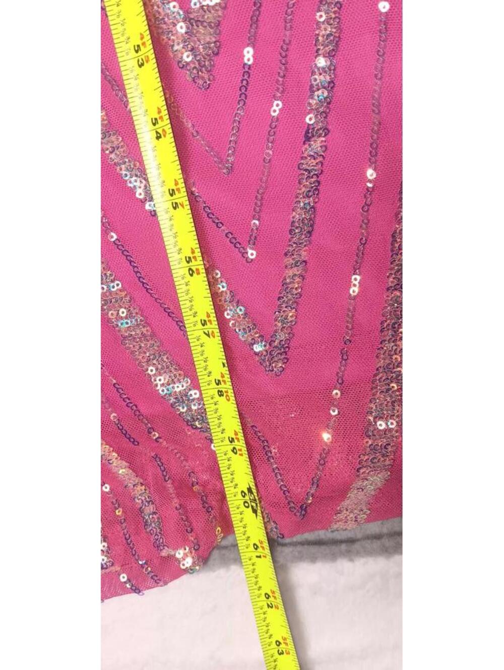 Banjul Sequin Mermaid Fit And Flare Maxi Dress Womens Size Small Pink With Rose - Picture 4 of 12